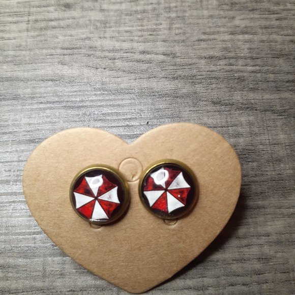 Resident Evil Umbrella Corporation Earrings - Picture 2 of 3